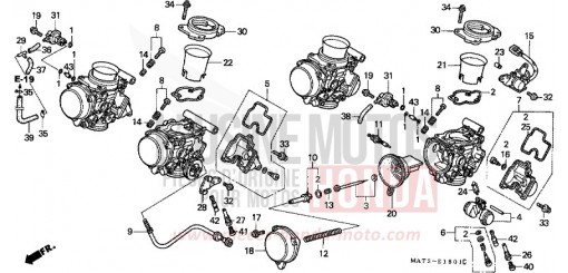 CARBURETOR (COMPONENT PARTS) CBR1100XXW de 1998